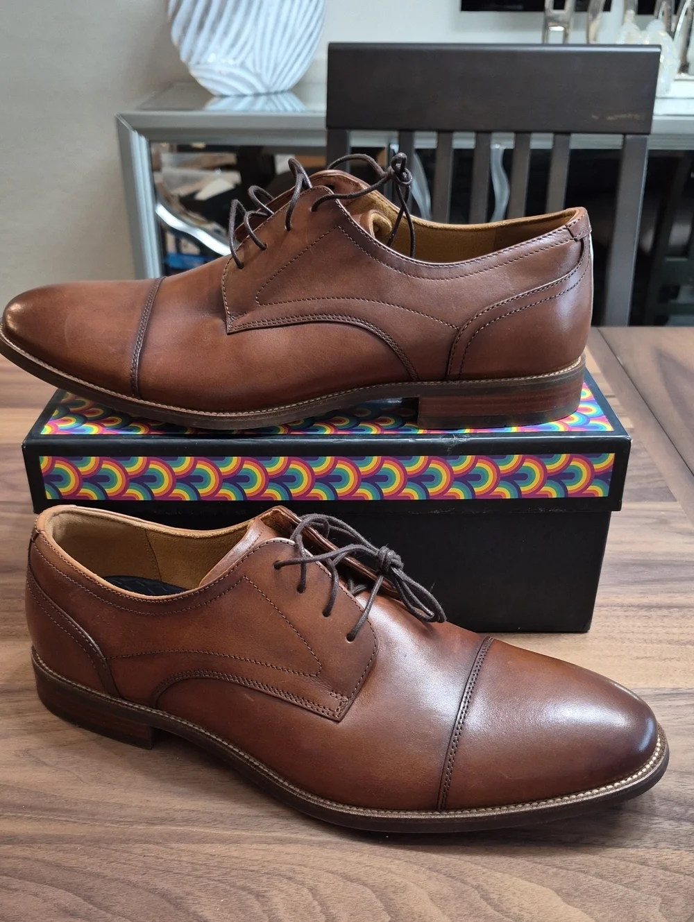 Florsheim Shoe Company Men's Sz 11.5 M Leather Dress Oxford Shoes
